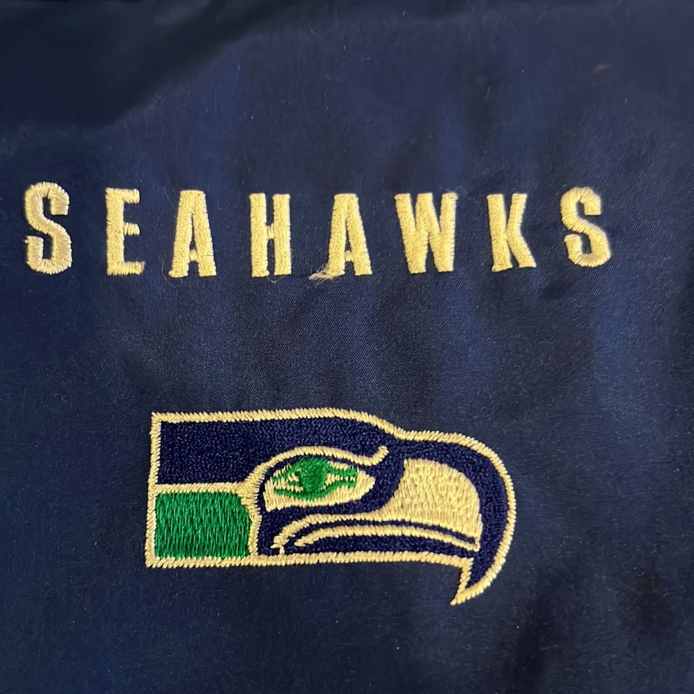 90’s Puma NFL Seattle Seahawks pullover windbreaker jacket XL Embroidered - Picture 4 of 7